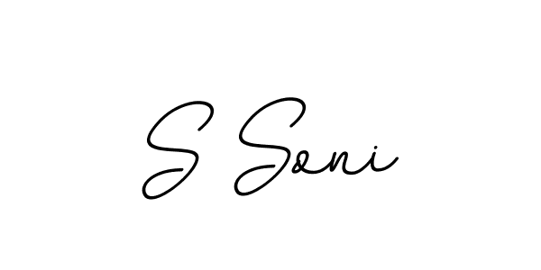 The best way (BallpointsItalic-DORy9) to make a short signature is to pick only two or three words in your name. The name S Soni include a total of six letters. For converting this name. S Soni signature style 11 images and pictures png