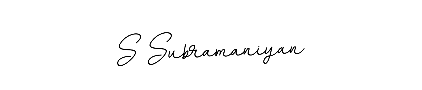 Design your own signature with our free online signature maker. With this signature software, you can create a handwritten (BallpointsItalic-DORy9) signature for name S Subramaniyan. S Subramaniyan signature style 11 images and pictures png