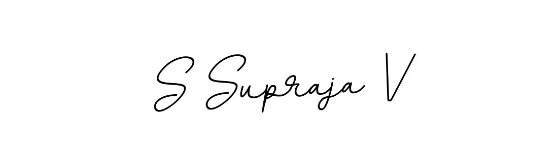 The best way (BallpointsItalic-DORy9) to make a short signature is to pick only two or three words in your name. The name S Supraja V include a total of six letters. For converting this name. S Supraja V signature style 11 images and pictures png