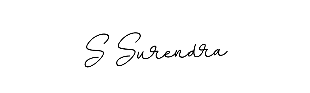 How to make S Surendra name signature. Use BallpointsItalic-DORy9 style for creating short signs online. This is the latest handwritten sign. S Surendra signature style 11 images and pictures png