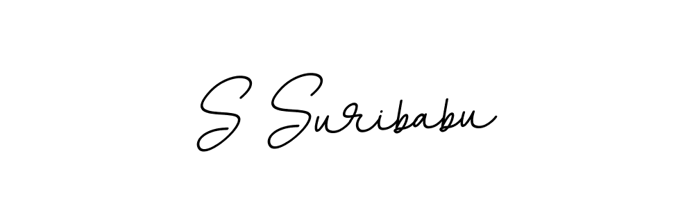 How to make S Suribabu name signature. Use BallpointsItalic-DORy9 style for creating short signs online. This is the latest handwritten sign. S Suribabu signature style 11 images and pictures png