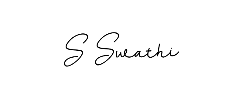 The best way (BallpointsItalic-DORy9) to make a short signature is to pick only two or three words in your name. The name S Swathi include a total of six letters. For converting this name. S Swathi signature style 11 images and pictures png