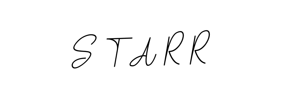 The best way (BallpointsItalic-DORy9) to make a short signature is to pick only two or three words in your name. The name S T A R R include a total of six letters. For converting this name. S T A R R signature style 11 images and pictures png