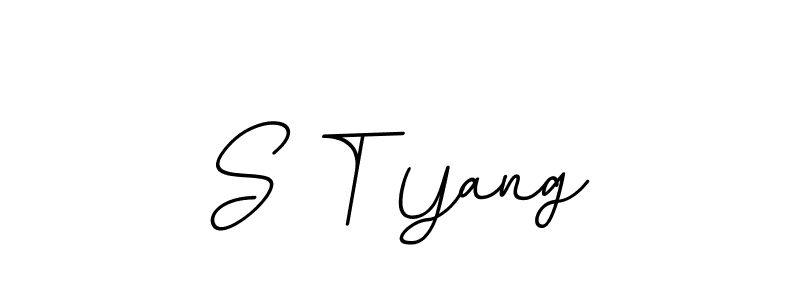 Make a beautiful signature design for name S T Yang. With this signature (BallpointsItalic-DORy9) style, you can create a handwritten signature for free. S T Yang signature style 11 images and pictures png