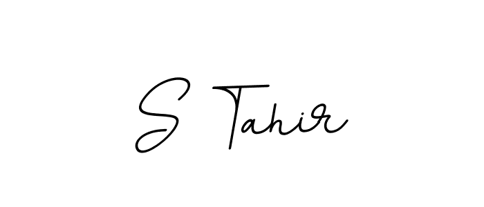 Create a beautiful signature design for name S Tahir. With this signature (BallpointsItalic-DORy9) fonts, you can make a handwritten signature for free. S Tahir signature style 11 images and pictures png
