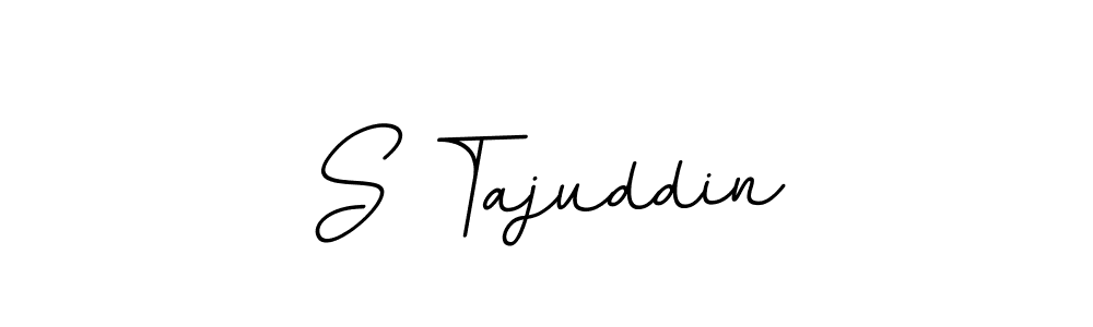 How to make S Tajuddin name signature. Use BallpointsItalic-DORy9 style for creating short signs online. This is the latest handwritten sign. S Tajuddin signature style 11 images and pictures png