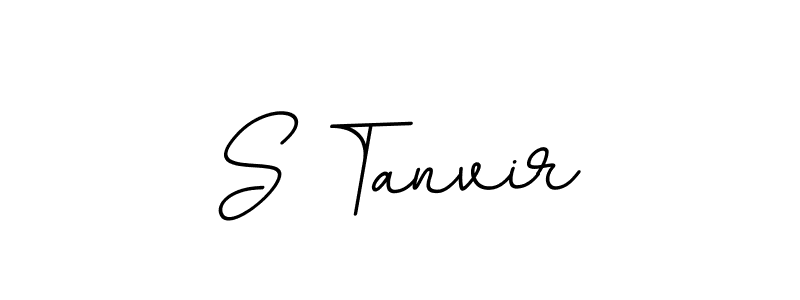 How to make S Tanvir name signature. Use BallpointsItalic-DORy9 style for creating short signs online. This is the latest handwritten sign. S Tanvir signature style 11 images and pictures png