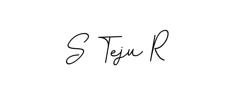 This is the best signature style for the S Teju R name. Also you like these signature font (BallpointsItalic-DORy9). Mix name signature. S Teju R signature style 11 images and pictures png