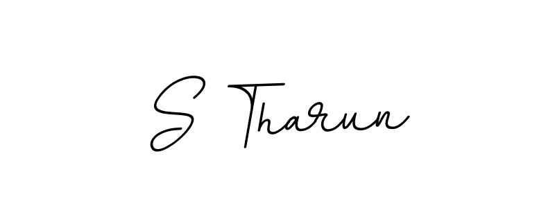 Use a signature maker to create a handwritten signature online. With this signature software, you can design (BallpointsItalic-DORy9) your own signature for name S Tharun. S Tharun signature style 11 images and pictures png