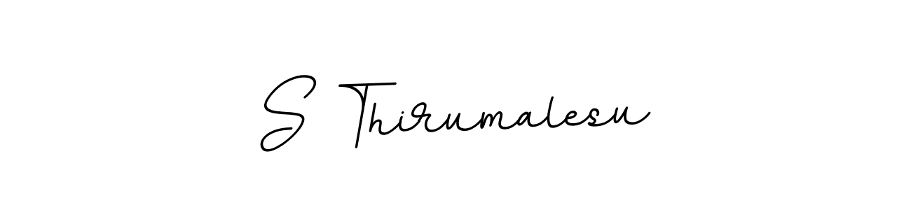 How to make S Thirumalesu name signature. Use BallpointsItalic-DORy9 style for creating short signs online. This is the latest handwritten sign. S Thirumalesu signature style 11 images and pictures png