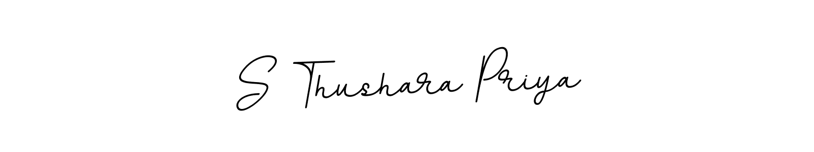 This is the best signature style for the S Thushara Priya name. Also you like these signature font (BallpointsItalic-DORy9). Mix name signature. S Thushara Priya signature style 11 images and pictures png