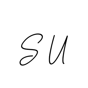 The best way (BallpointsItalic-DORy9) to make a short signature is to pick only two or three words in your name. The name S U include a total of six letters. For converting this name. S U signature style 11 images and pictures png