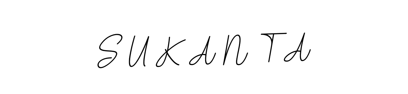 Use a signature maker to create a handwritten signature online. With this signature software, you can design (BallpointsItalic-DORy9) your own signature for name S U K A N T A. S U K A N T A signature style 11 images and pictures png