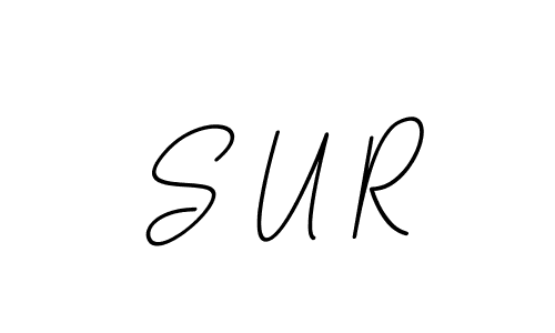 How to make S U R name signature. Use BallpointsItalic-DORy9 style for creating short signs online. This is the latest handwritten sign. S U R signature style 11 images and pictures png