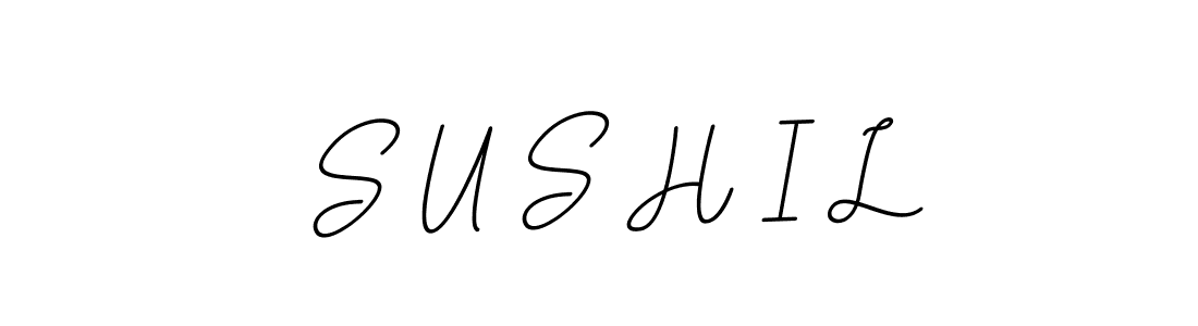 S U S H I L stylish signature style. Best Handwritten Sign (BallpointsItalic-DORy9) for my name. Handwritten Signature Collection Ideas for my name S U S H I L. S U S H I L signature style 11 images and pictures png