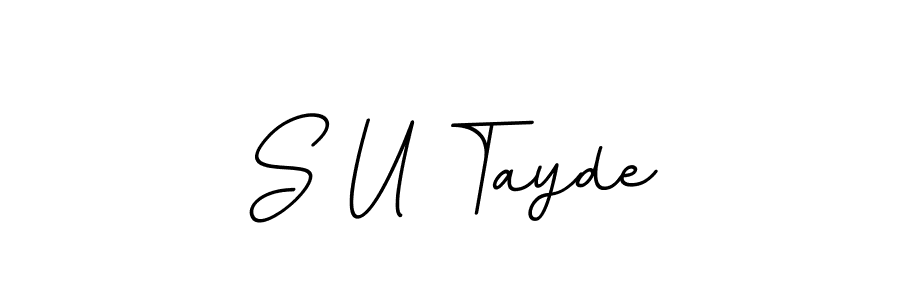 BallpointsItalic-DORy9 is a professional signature style that is perfect for those who want to add a touch of class to their signature. It is also a great choice for those who want to make their signature more unique. Get S U Tayde name to fancy signature for free. S U Tayde signature style 11 images and pictures png