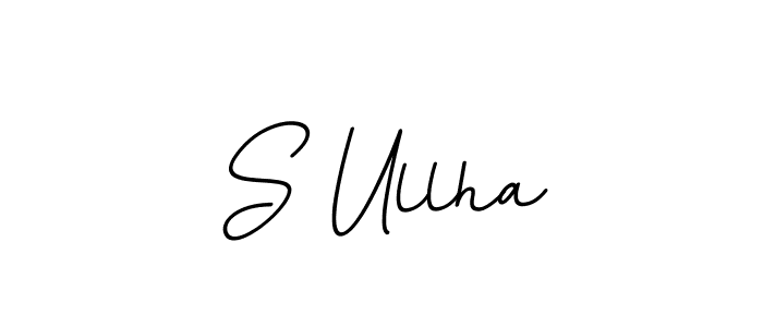 How to make S Ullha name signature. Use BallpointsItalic-DORy9 style for creating short signs online. This is the latest handwritten sign. S Ullha signature style 11 images and pictures png