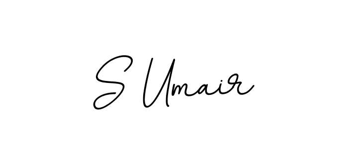 How to make S Umair name signature. Use BallpointsItalic-DORy9 style for creating short signs online. This is the latest handwritten sign. S Umair signature style 11 images and pictures png