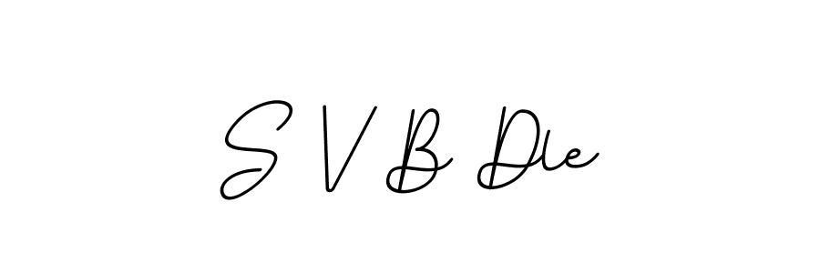 The best way (BallpointsItalic-DORy9) to make a short signature is to pick only two or three words in your name. The name S V B Dle include a total of six letters. For converting this name. S V B Dle signature style 11 images and pictures png