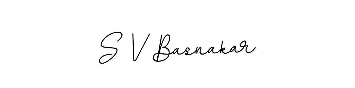 You should practise on your own different ways (BallpointsItalic-DORy9) to write your name (S V Basnakar) in signature. don't let someone else do it for you. S V Basnakar signature style 11 images and pictures png