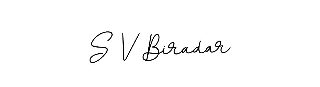 How to make S V Biradar name signature. Use BallpointsItalic-DORy9 style for creating short signs online. This is the latest handwritten sign. S V Biradar signature style 11 images and pictures png