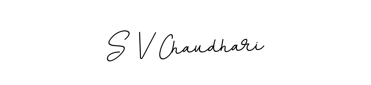 S V Chaudhari stylish signature style. Best Handwritten Sign (BallpointsItalic-DORy9) for my name. Handwritten Signature Collection Ideas for my name S V Chaudhari. S V Chaudhari signature style 11 images and pictures png