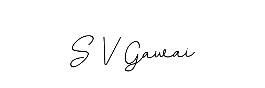 Make a beautiful signature design for name S V Gawai. With this signature (BallpointsItalic-DORy9) style, you can create a handwritten signature for free. S V Gawai signature style 11 images and pictures png