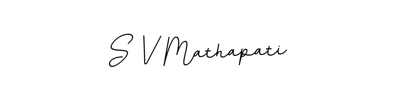 You should practise on your own different ways (BallpointsItalic-DORy9) to write your name (S V Mathapati) in signature. don't let someone else do it for you. S V Mathapati signature style 11 images and pictures png