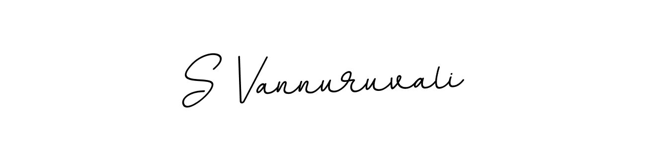 Also we have S Vannuruvali name is the best signature style. Create professional handwritten signature collection using BallpointsItalic-DORy9 autograph style. S Vannuruvali signature style 11 images and pictures png