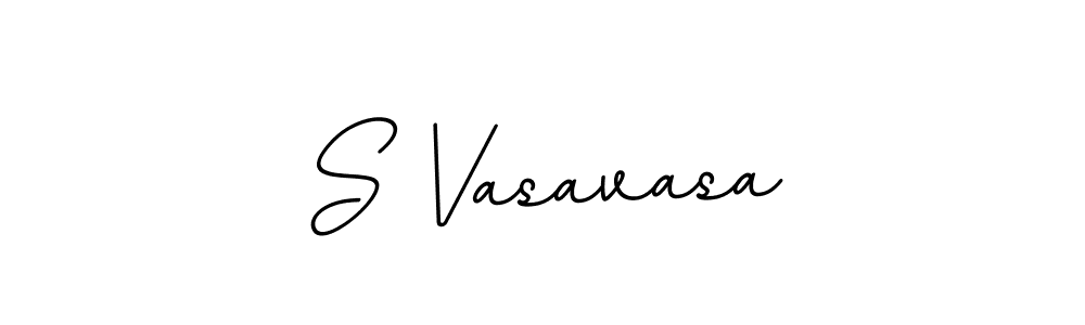 Design your own signature with our free online signature maker. With this signature software, you can create a handwritten (BallpointsItalic-DORy9) signature for name S Vasavasa. S Vasavasa signature style 11 images and pictures png