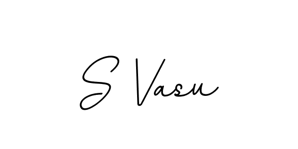 Make a beautiful signature design for name S Vasu. With this signature (BallpointsItalic-DORy9) style, you can create a handwritten signature for free. S Vasu signature style 11 images and pictures png