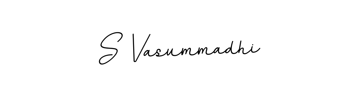 Use a signature maker to create a handwritten signature online. With this signature software, you can design (BallpointsItalic-DORy9) your own signature for name S Vasummadhi. S Vasummadhi signature style 11 images and pictures png