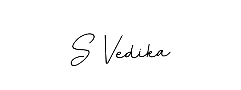 This is the best signature style for the S Vedika name. Also you like these signature font (BallpointsItalic-DORy9). Mix name signature. S Vedika signature style 11 images and pictures png