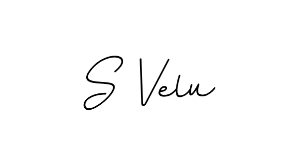 You should practise on your own different ways (BallpointsItalic-DORy9) to write your name (S Velu) in signature. don't let someone else do it for you. S Velu signature style 11 images and pictures png