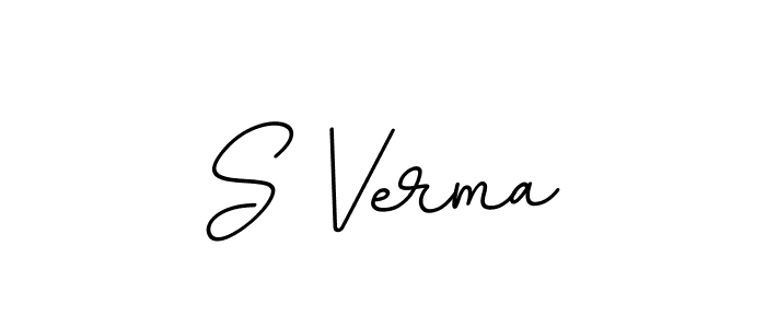 Design your own signature with our free online signature maker. With this signature software, you can create a handwritten (BallpointsItalic-DORy9) signature for name S Verma. S Verma signature style 11 images and pictures png