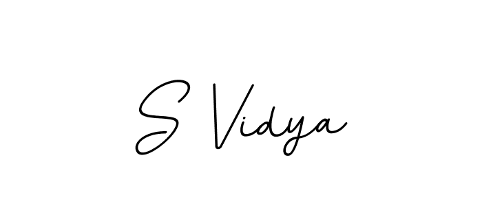 How to make S Vidya name signature. Use BallpointsItalic-DORy9 style for creating short signs online. This is the latest handwritten sign. S Vidya signature style 11 images and pictures png