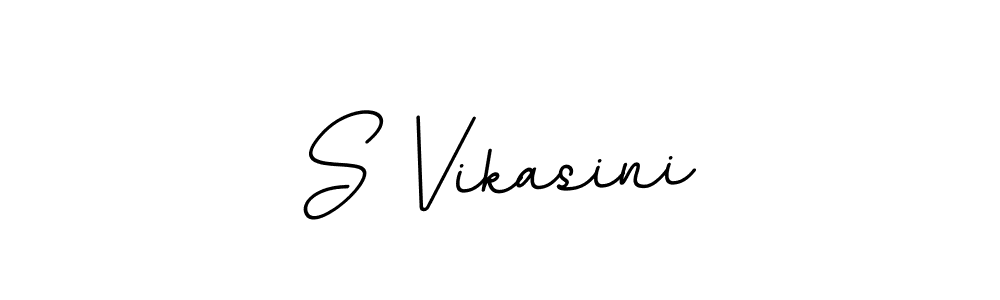 Design your own signature with our free online signature maker. With this signature software, you can create a handwritten (BallpointsItalic-DORy9) signature for name S Vikasini. S Vikasini signature style 11 images and pictures png