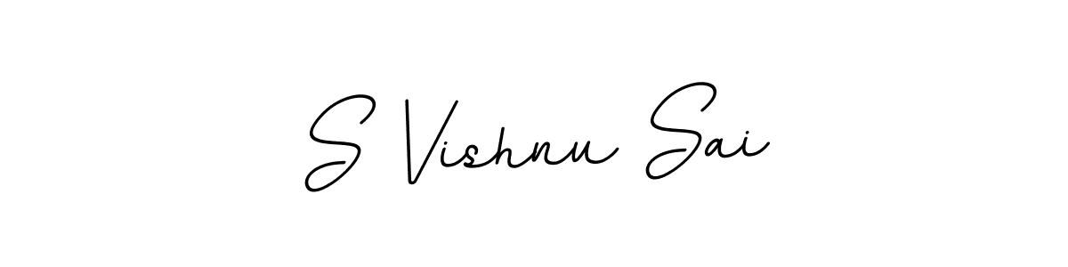 Create a beautiful signature design for name S Vishnu Sai. With this signature (BallpointsItalic-DORy9) fonts, you can make a handwritten signature for free. S Vishnu Sai signature style 11 images and pictures png