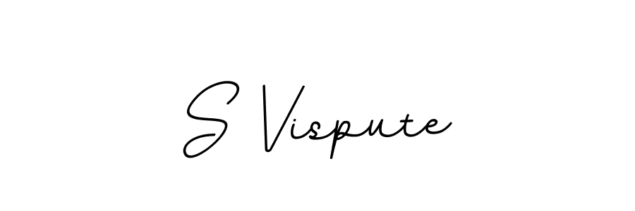 Use a signature maker to create a handwritten signature online. With this signature software, you can design (BallpointsItalic-DORy9) your own signature for name S Vispute. S Vispute signature style 11 images and pictures png