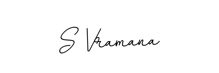 How to make S Vramana name signature. Use BallpointsItalic-DORy9 style for creating short signs online. This is the latest handwritten sign. S Vramana signature style 11 images and pictures png