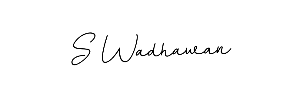 The best way (BallpointsItalic-DORy9) to make a short signature is to pick only two or three words in your name. The name S Wadhawan include a total of six letters. For converting this name. S Wadhawan signature style 11 images and pictures png