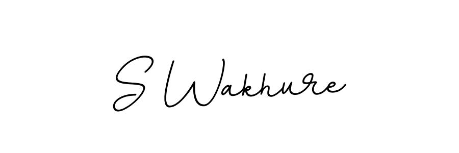 You should practise on your own different ways (BallpointsItalic-DORy9) to write your name (S Wakhure) in signature. don't let someone else do it for you. S Wakhure signature style 11 images and pictures png