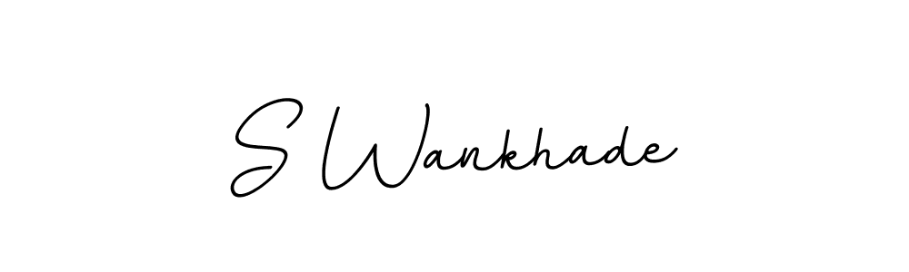 Create a beautiful signature design for name S Wankhade. With this signature (BallpointsItalic-DORy9) fonts, you can make a handwritten signature for free. S Wankhade signature style 11 images and pictures png