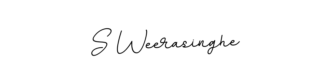 The best way (BallpointsItalic-DORy9) to make a short signature is to pick only two or three words in your name. The name S Weerasinghe include a total of six letters. For converting this name. S Weerasinghe signature style 11 images and pictures png