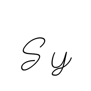 How to make S Y name signature. Use BallpointsItalic-DORy9 style for creating short signs online. This is the latest handwritten sign. S Y signature style 11 images and pictures png