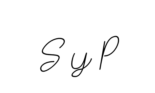 Use a signature maker to create a handwritten signature online. With this signature software, you can design (BallpointsItalic-DORy9) your own signature for name S Y P. S Y P signature style 11 images and pictures png
