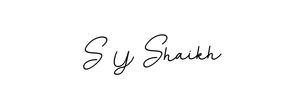 S Y Shaikh stylish signature style. Best Handwritten Sign (BallpointsItalic-DORy9) for my name. Handwritten Signature Collection Ideas for my name S Y Shaikh. S Y Shaikh signature style 11 images and pictures png