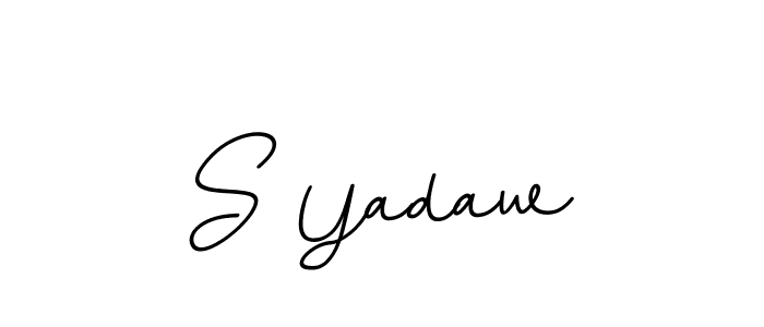 How to make S Yadaw name signature. Use BallpointsItalic-DORy9 style for creating short signs online. This is the latest handwritten sign. S Yadaw signature style 11 images and pictures png