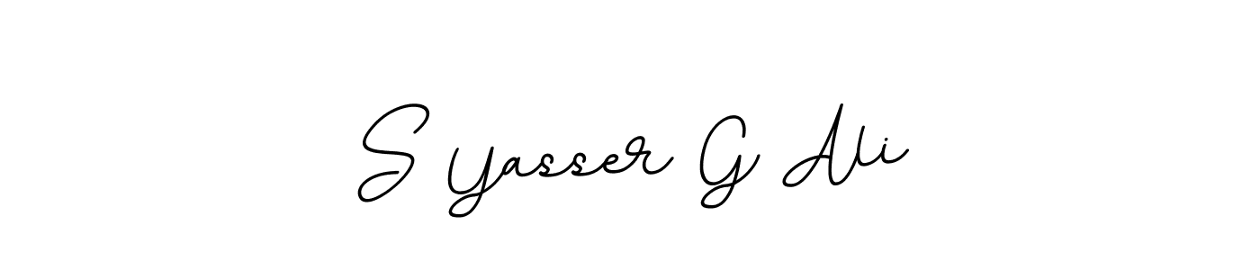 Design your own signature with our free online signature maker. With this signature software, you can create a handwritten (BallpointsItalic-DORy9) signature for name S Yasser G Ali. S Yasser G Ali signature style 11 images and pictures png