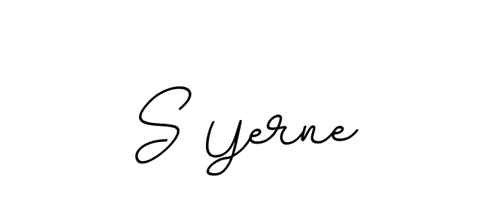 Use a signature maker to create a handwritten signature online. With this signature software, you can design (BallpointsItalic-DORy9) your own signature for name S Yerne. S Yerne signature style 11 images and pictures png